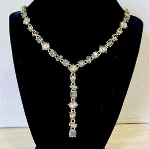 J. Crew Elegant Crystal Y Drop Necklace